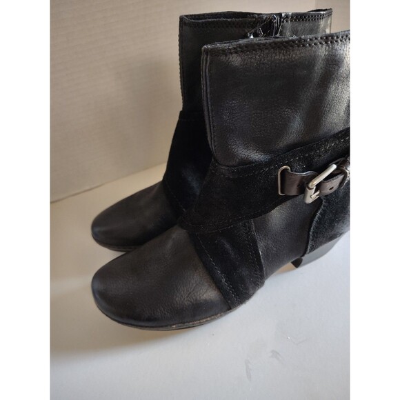 Miz Mooz Elwood Black Leather Suede Boot Size 39 US 8.5- 9 - Picture 6 of 16